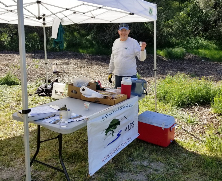 Clyde getting a snack and some lemonade!